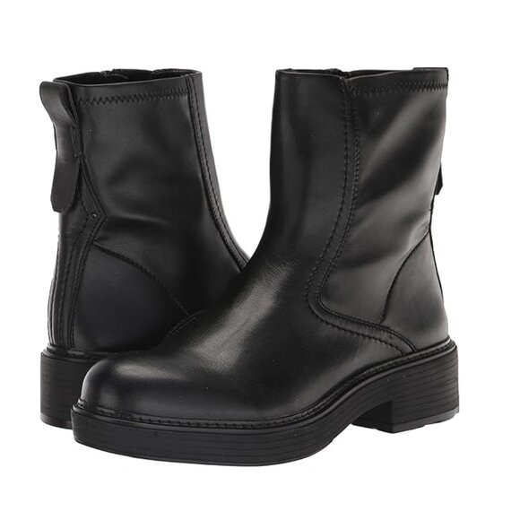 Franco Sarto Karbon Zipper Womens Black Pull On Ankle Boots Size 7 New in Box - Picture 4 of 5